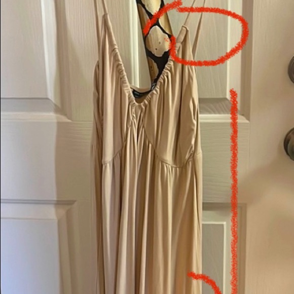 ASOS brand new petite 6 beige cream maxi dress summer spaghetti straps. - Picture 5 of 6
